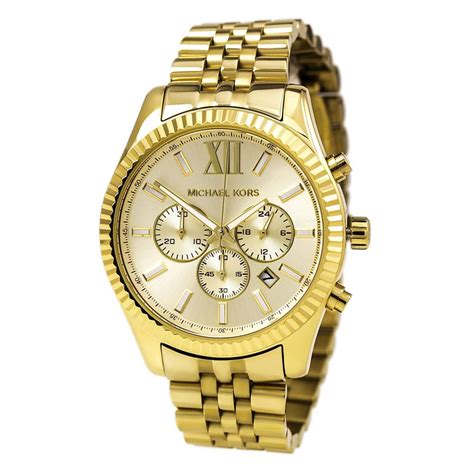 mans gold michael kors watch sale price|michael kors men's watches black.